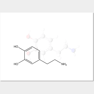 Dopamine Molecule Posters and Art